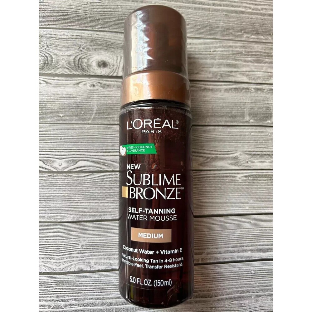 NEW! L'OREAL  New Sublime Bronze Self-Tanning Water Mousse Medium 5 fl oz